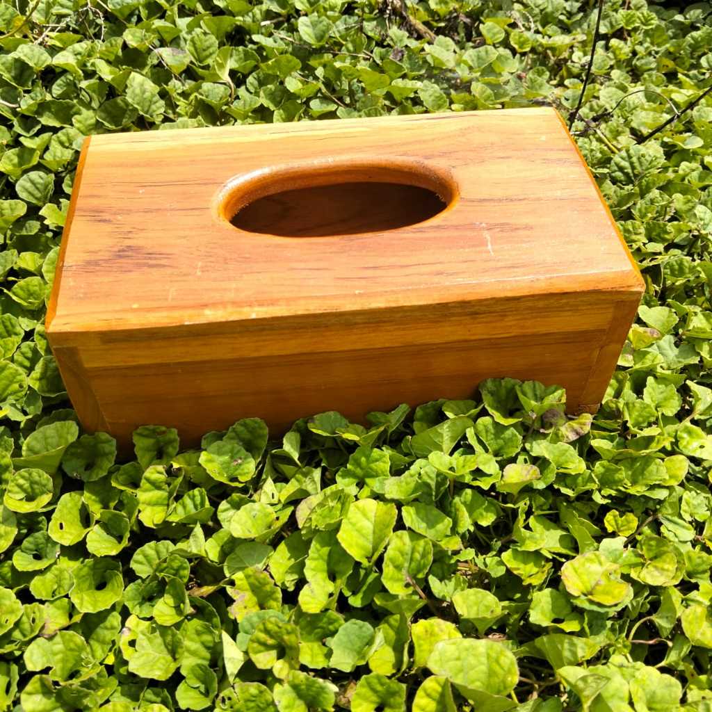 Tempat Tisu Kayu Jati / Kotak Tisu Minimalis Modern Mewah