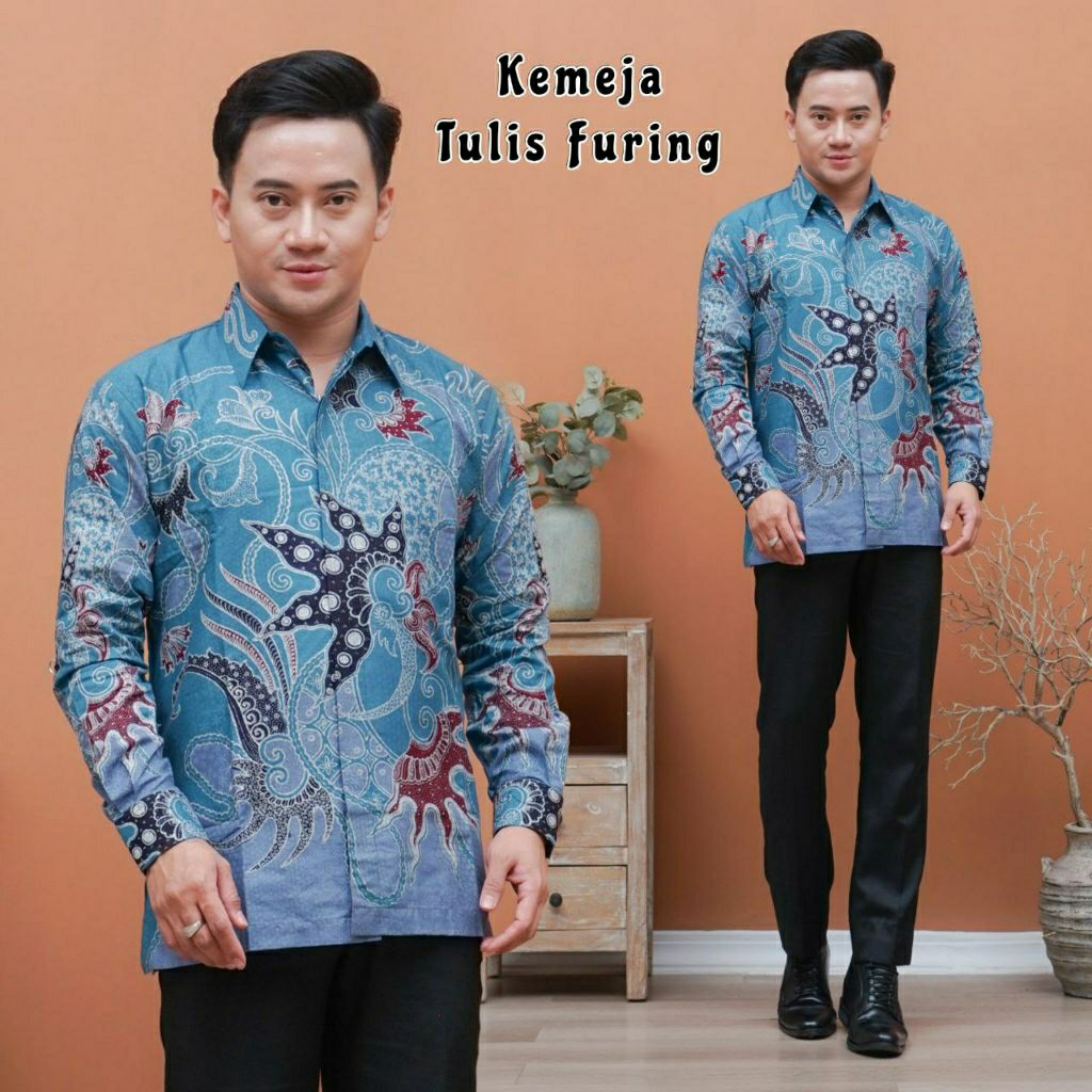 KRMEJA BATIK TULIS LENGAN PANJANG PENDEK BERFURING KATUN PRIMISSIMA PREMIUM SUPERIOR HALUS ELEGAN