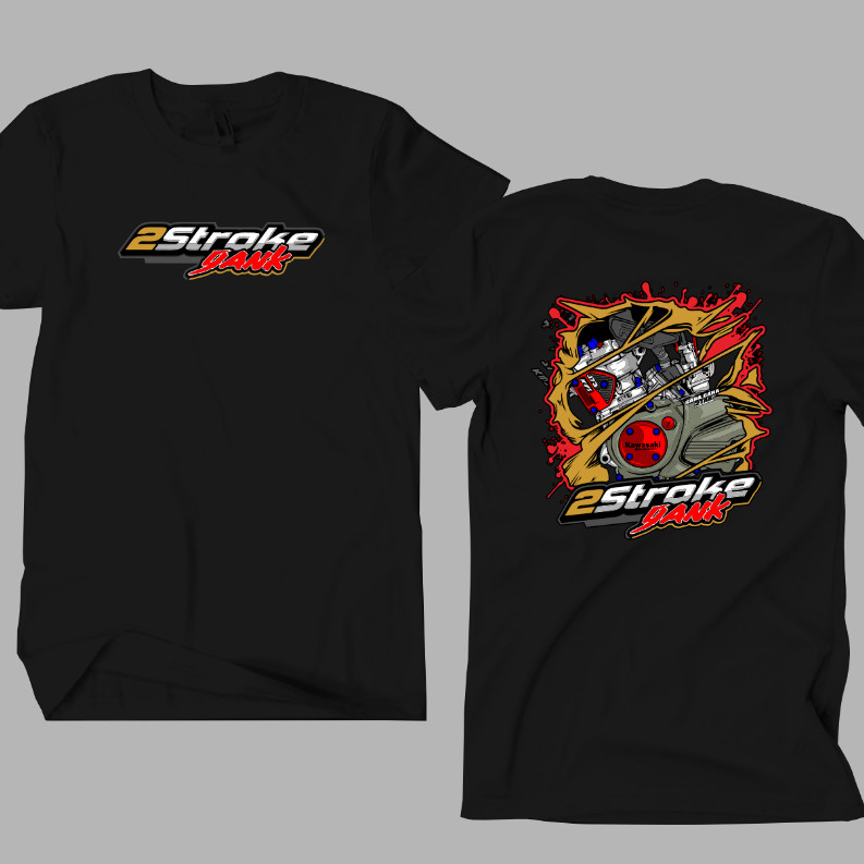 KAOS T-SHIRT 2 STROKE GANK ENGINE / Kaos 2stroke gank / kaos twostroke gank / kaos two stroke gank