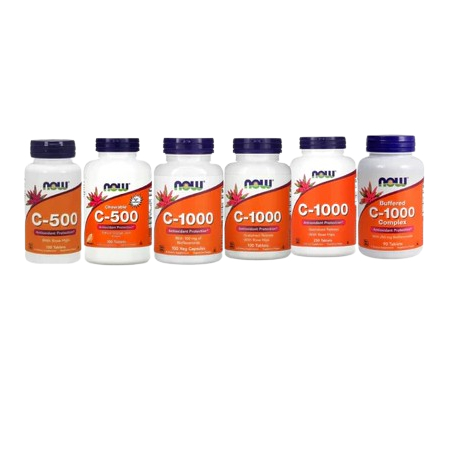 NOW Vitamin C 500 C 1000 IU C 1000 Buffered Complex Tablet Capsules Chewable - Vitamin Imun Kesehata