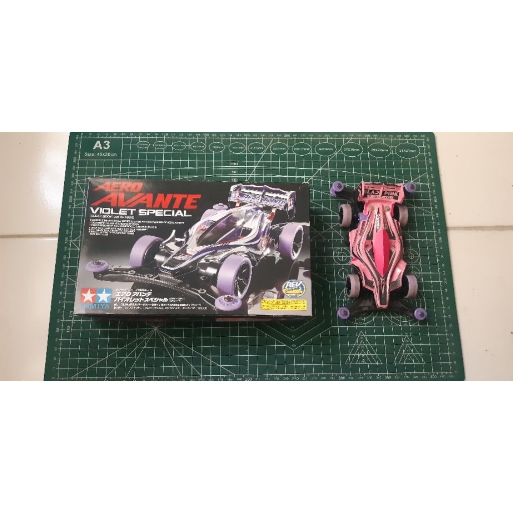 Tamiya Aero Avante Violet Special Polycarbonate Body AR Chassis Kondisi Sudah Rakit Bekas Pakai