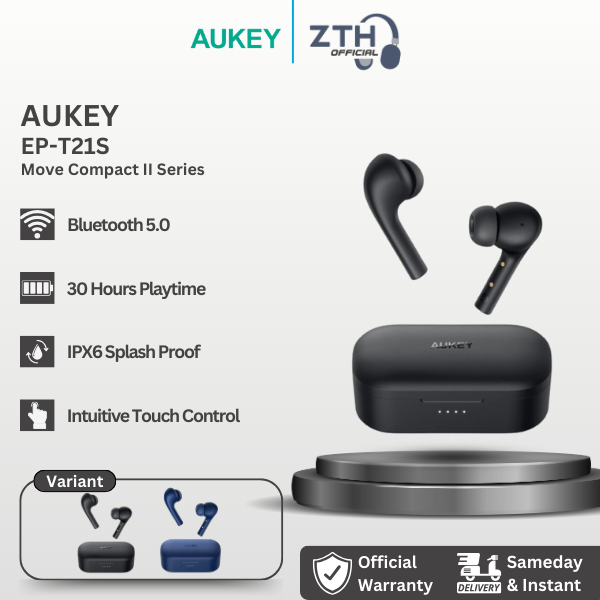 Aukey EP-T21S / EPT21S TWS True Wireless Earbuds 3D Surround Bluetooth