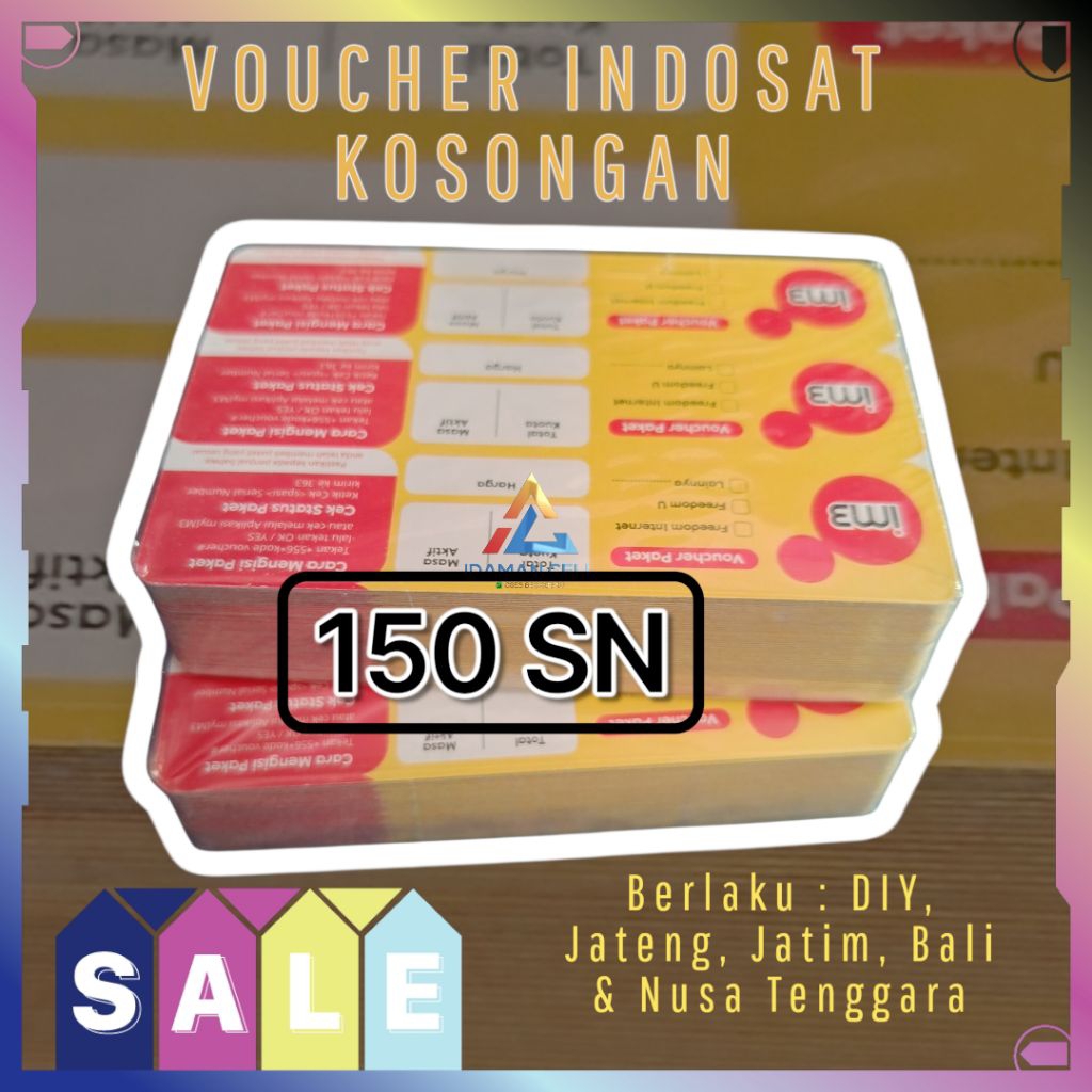Voucher Indosat kosongan / Voucher kosongan Indosat 150 SN