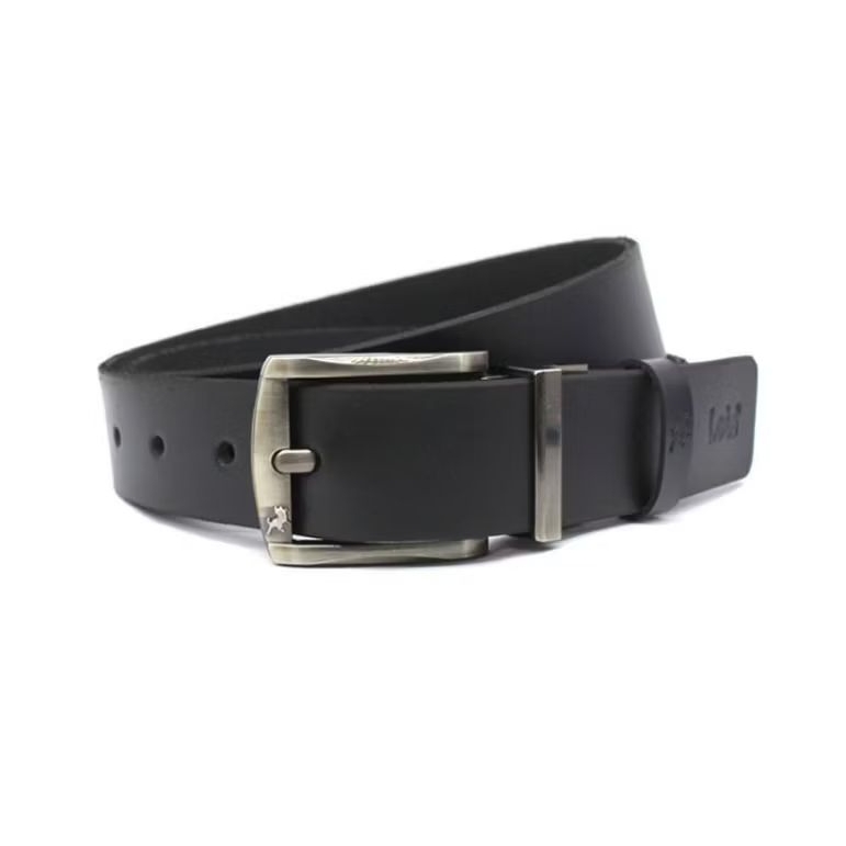 Belt Kulit B455NBL Belt Pria Gesper Ikat Pinggang Sabuk Pria Original Lois Hitam