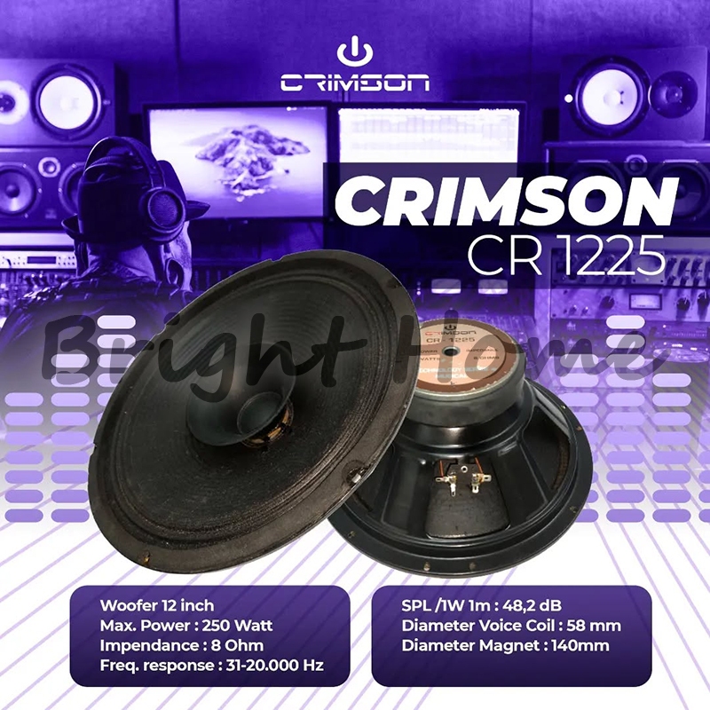 Speaker 12 Inch Fullrange CR-1225 Sound System Audio