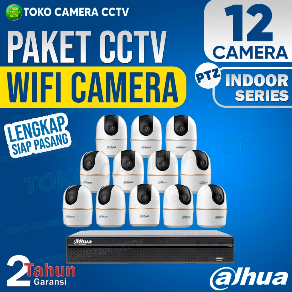 PAKET CCTV WIFI PTZ DAHUA INDOOR 16 CHANNEL 12 KAMERA