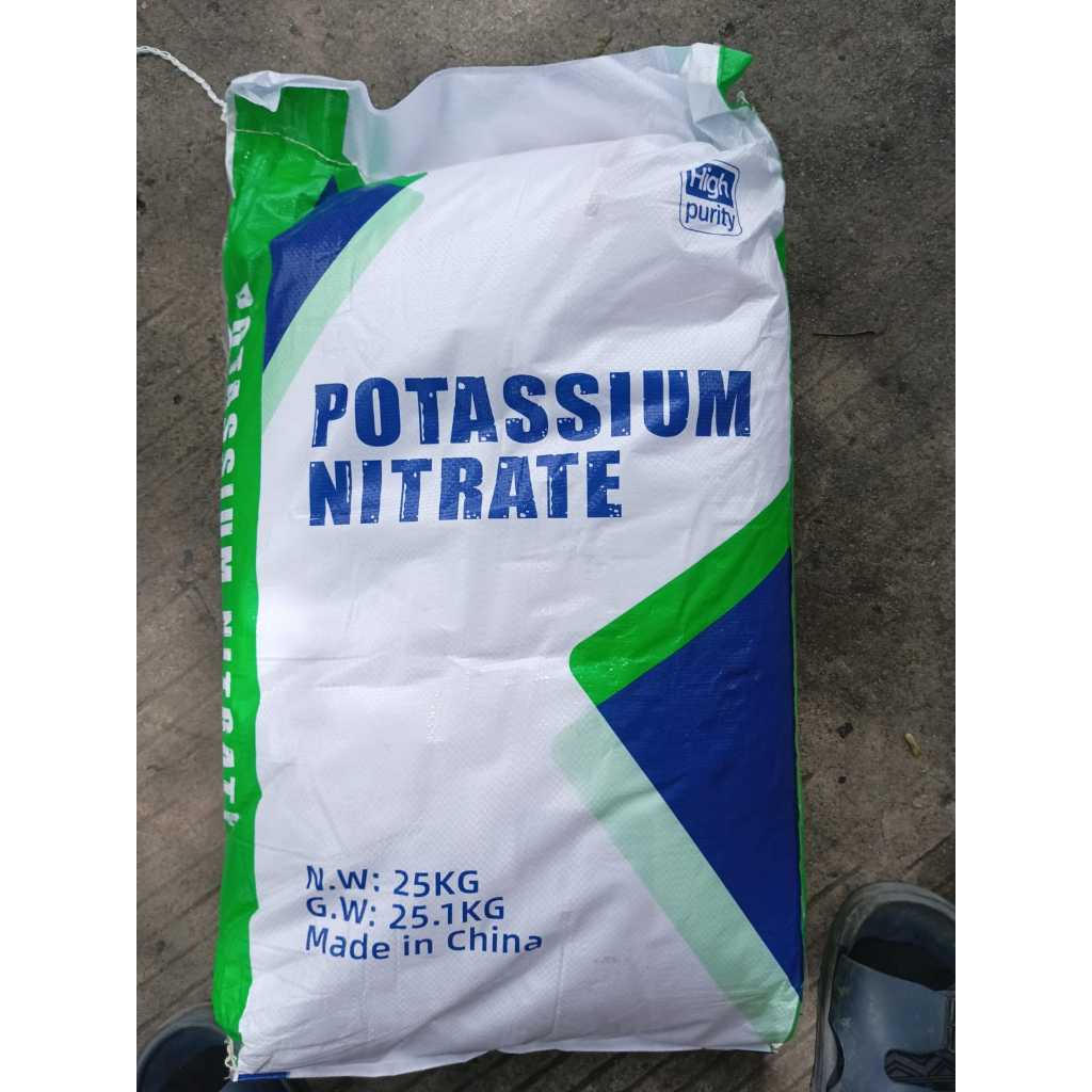 PUPUK KALIUM NITRAT / POTASSIUM NITRATE / KNO3 MURNI ASLI 25KG 1 sak 1karung