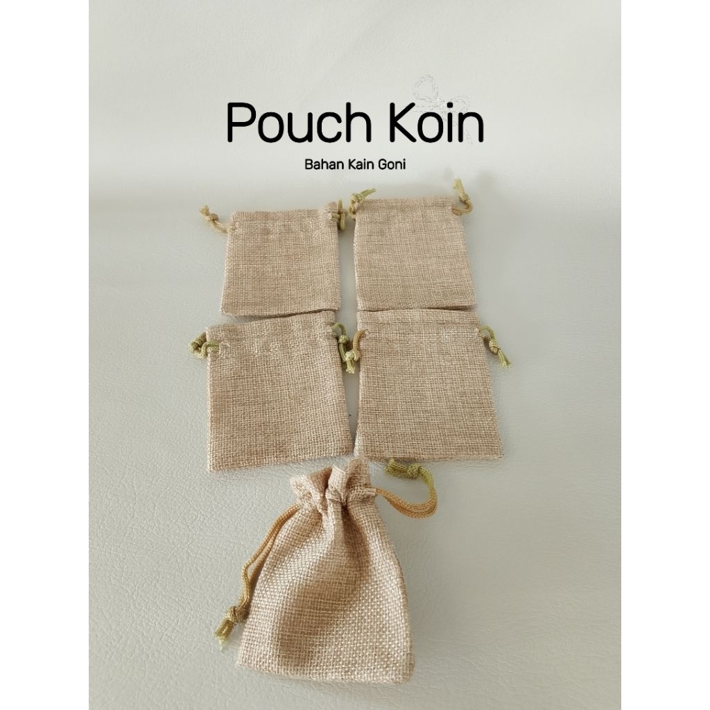 Pouch Koin Serut - Pouch Mini Kain Goni - Pouch Goni Kecil