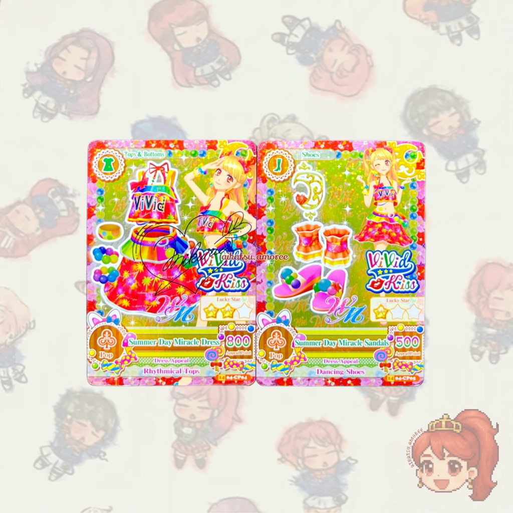 Aikatsu CP WM Unit Summer Day Miracle Set With Mikuru Natsuki Sign