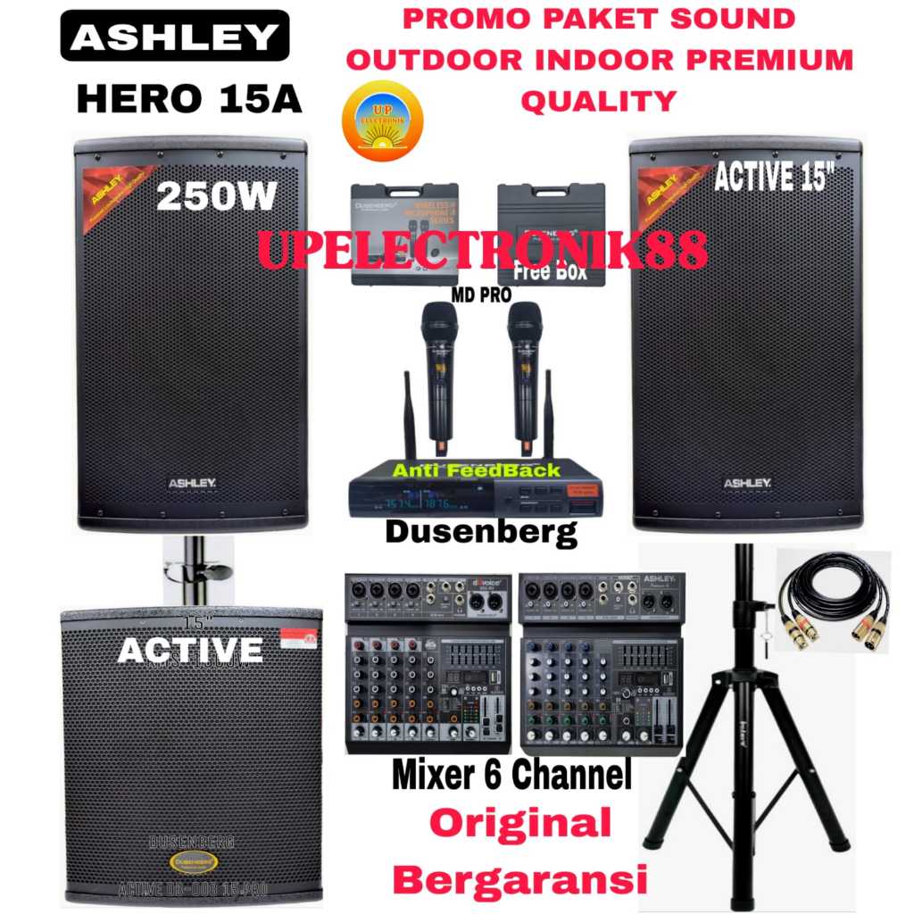 Promo Paket Sound System Outdoor Indoor Ashley HERO15A HERO 15 A Original Best Quality