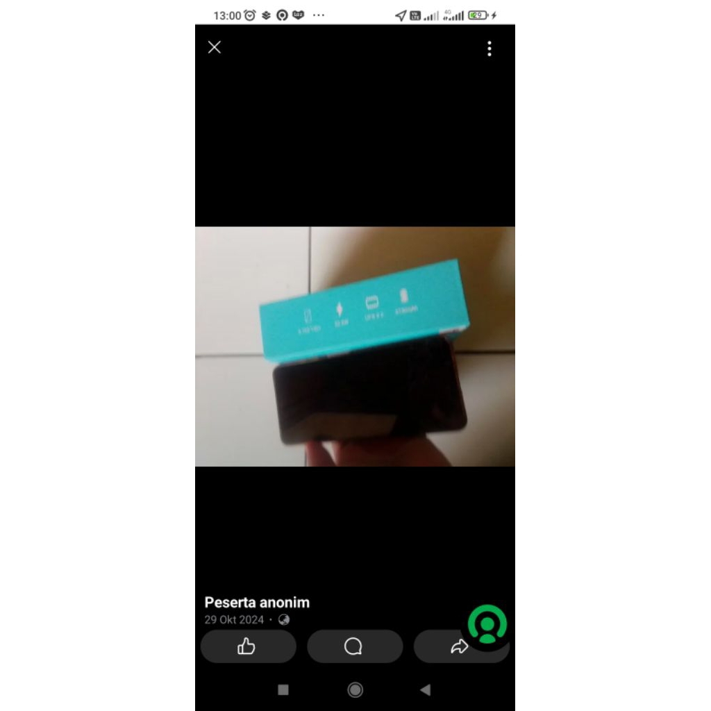 ZTE BLADE A72 Second minus LCD batangan kardus ada