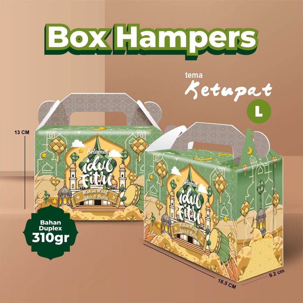BOX HAMPERS | BOX IDUL FITRI | BAHAN DUPLEK 310 | KEMASAN JINJING | BOX MAKANAN |