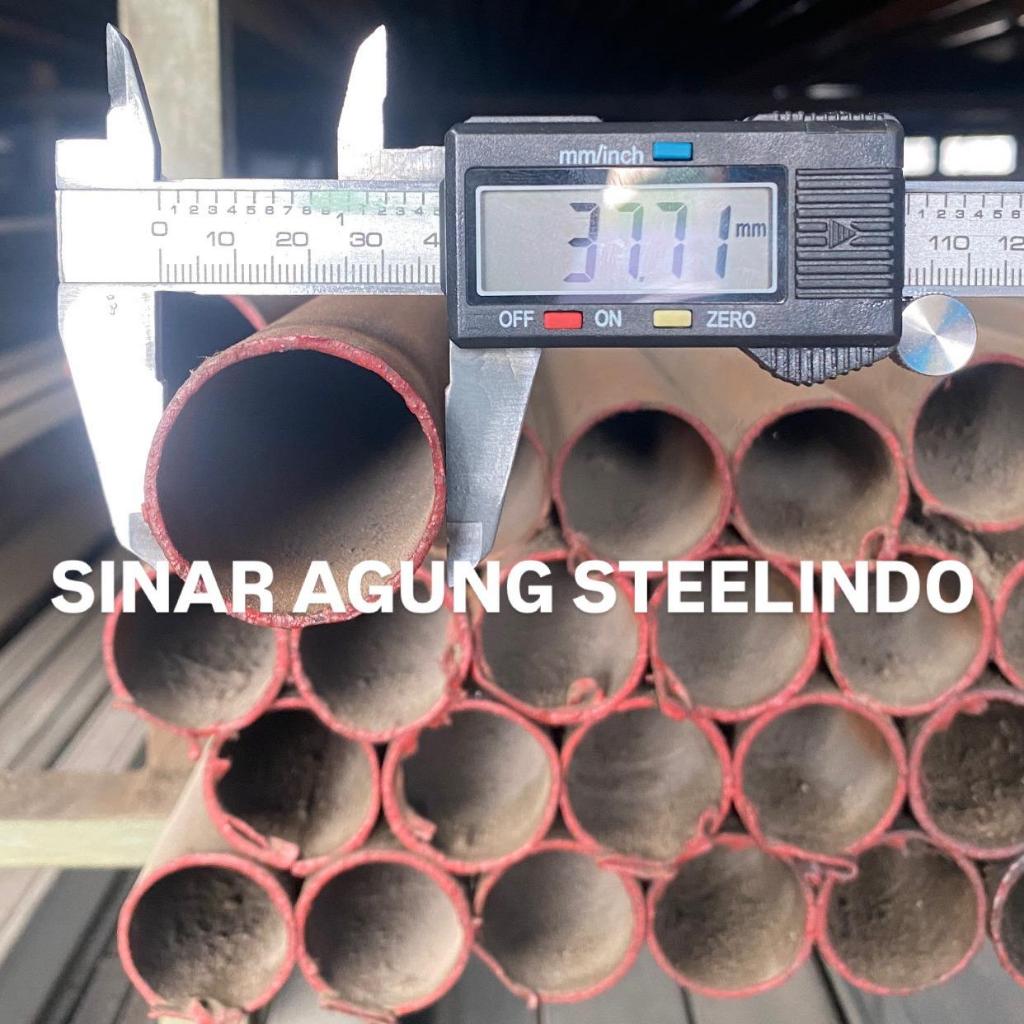 Pipa Hitam 1 1/4 inch x 1,5mm x 6m besi pipa hitam 1 1/4 inci tebal 1,5mm