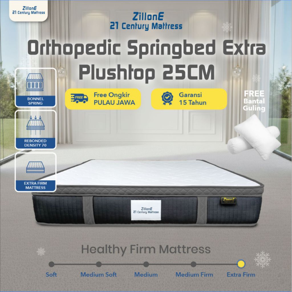 Zillone Springbed Orthopedic Extra Plushtop 25cm – Superior Orthopedic Springbed | Springbed Orthope