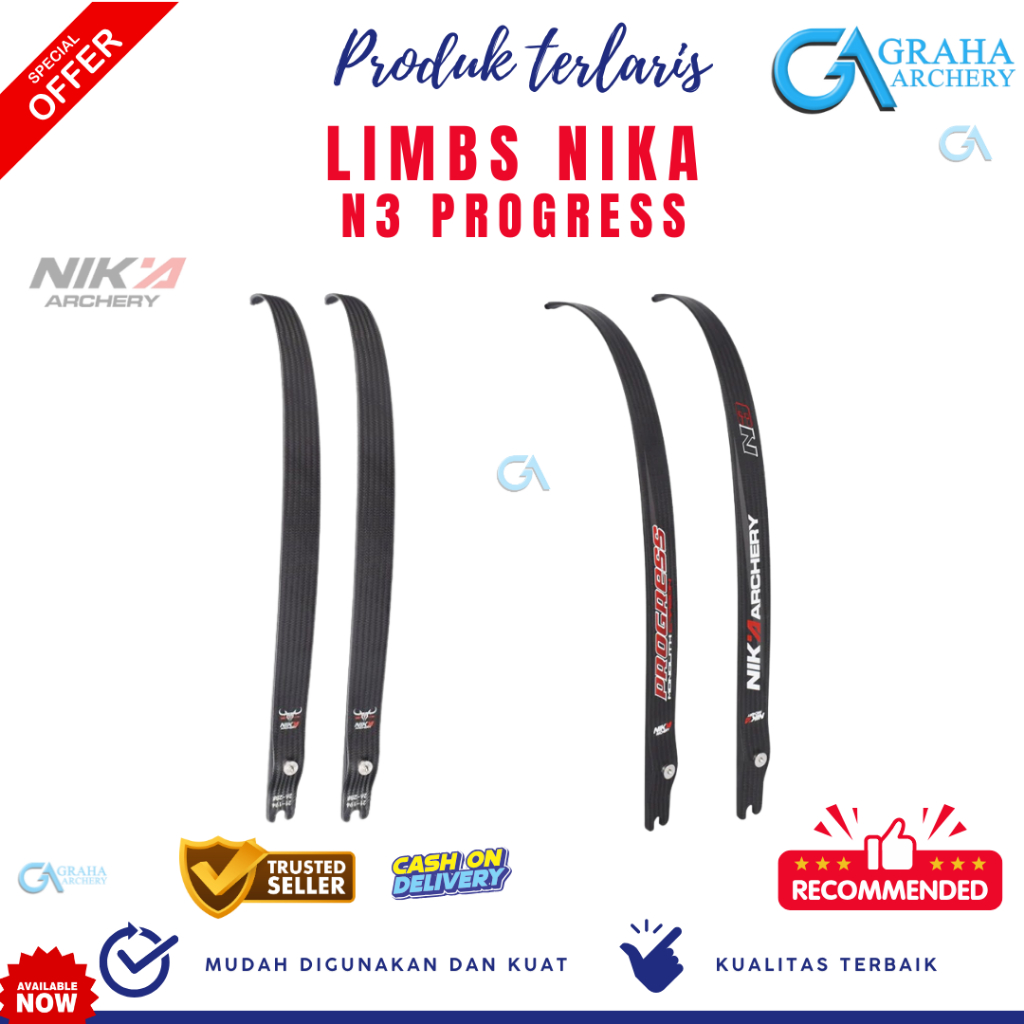 LIMBS NIKA PROGRESS N3 COCOK UNTUK BAREBOW DAN RECURVE PANAHAN