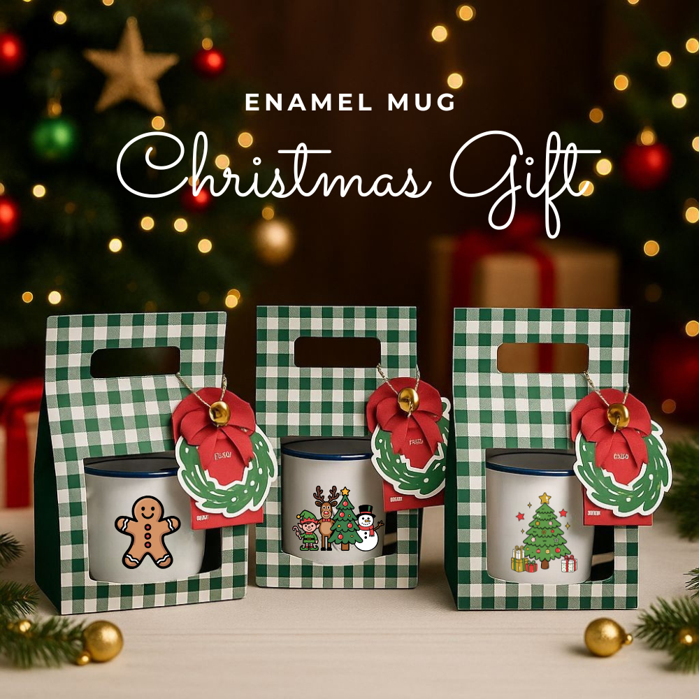 Hampers Christmas Natal Enamel Mug | TNC Studio