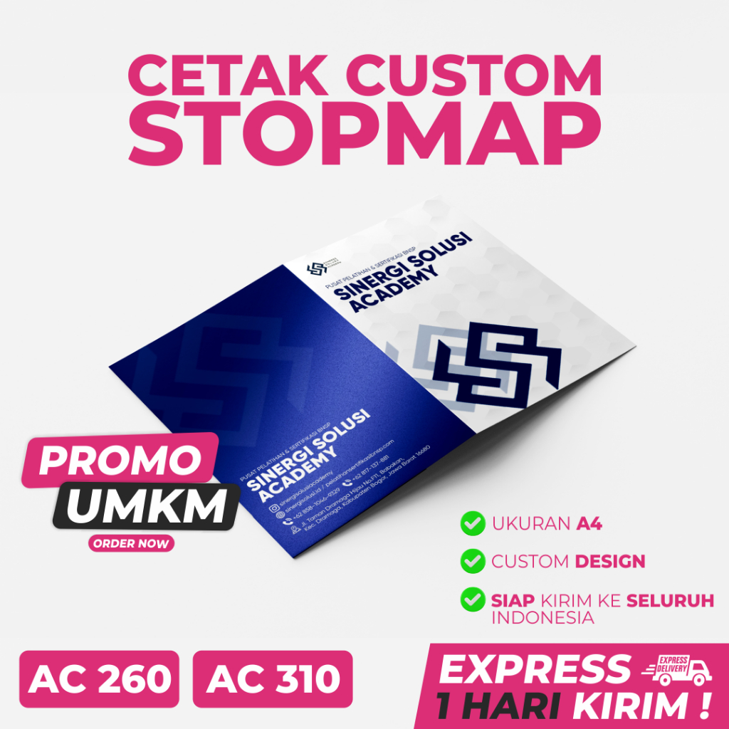 CETAK MAP FOLDER STOP MAP SEKOLAH KANTOR CUSTOM