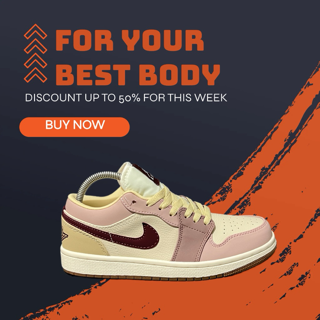 PROMO SEPATU WANITA AIR JORDAN 1 LOW DARK PONY SMOKY MAUVE