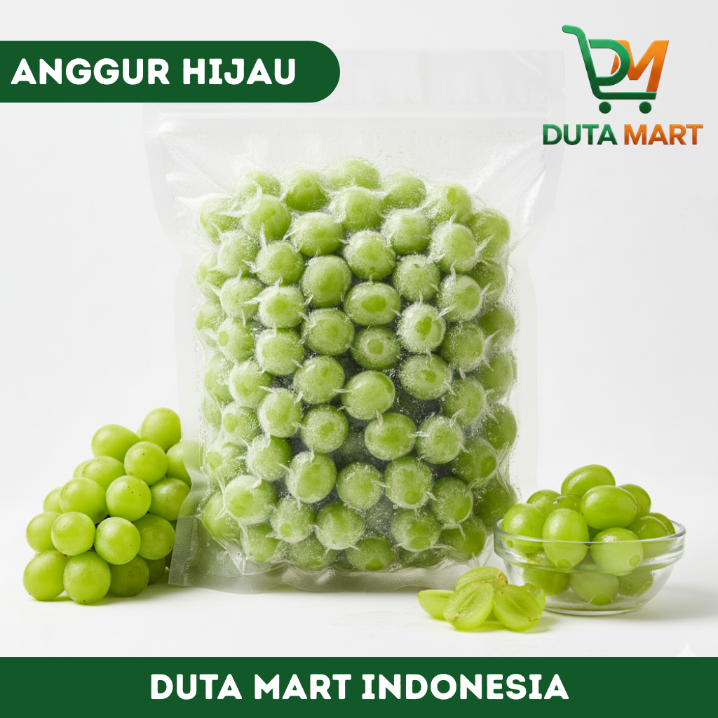 Anggur Hijau  Frozen Fruit – Buah Beku Segar Siap Konsumsi  | Duta  Mart Bandung