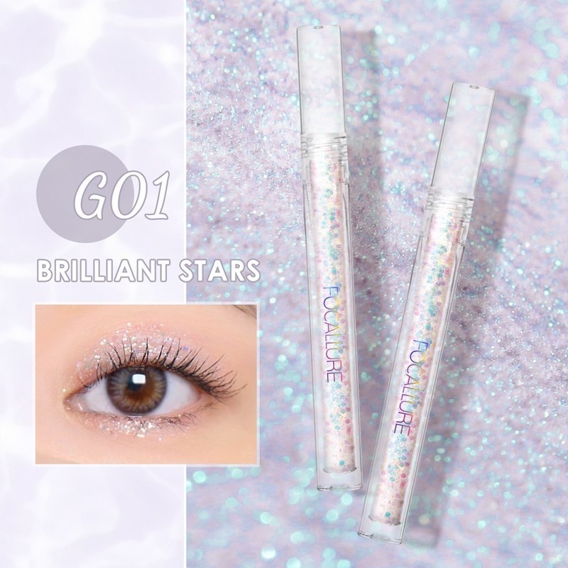 Focallure Glittering Liquid Eyeshadow Cair FA195 FA 195 waterproof tahan lama viral glitter