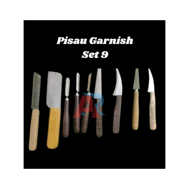 Pisau garnish isi 9 / pisau carving / pisau tumpeng