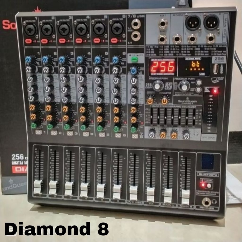 SOUNDQUEEN DIAMOND 8 MIXER 8 CHANNEL