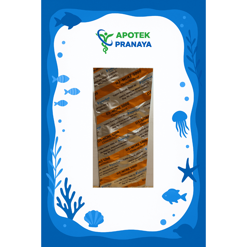 Vitamin D3 More 5000 / Strip / 10 Tablet