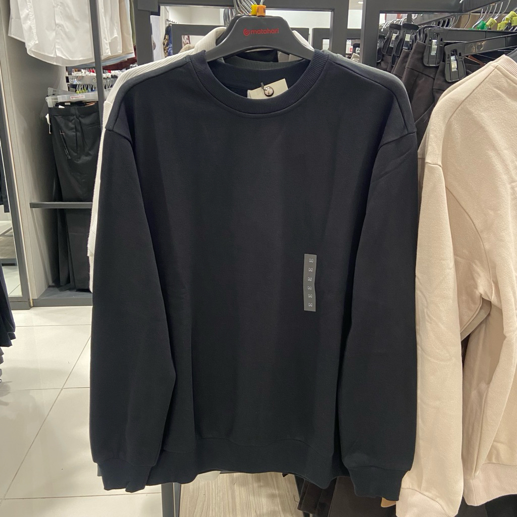 ZES sweater pria bahan lembut tebal super comfy S-XL