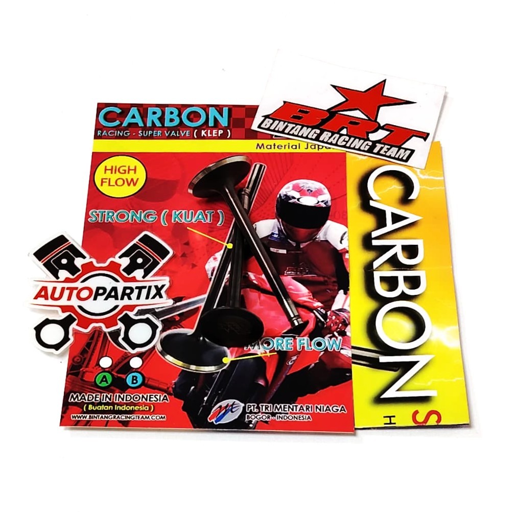 Payung Klep BRT 28 24 5mm JUPITER Z VEGA R HEAD BRT Valve Klep Carbon 28 24 Batang 5 mm PNP HEAD BRT