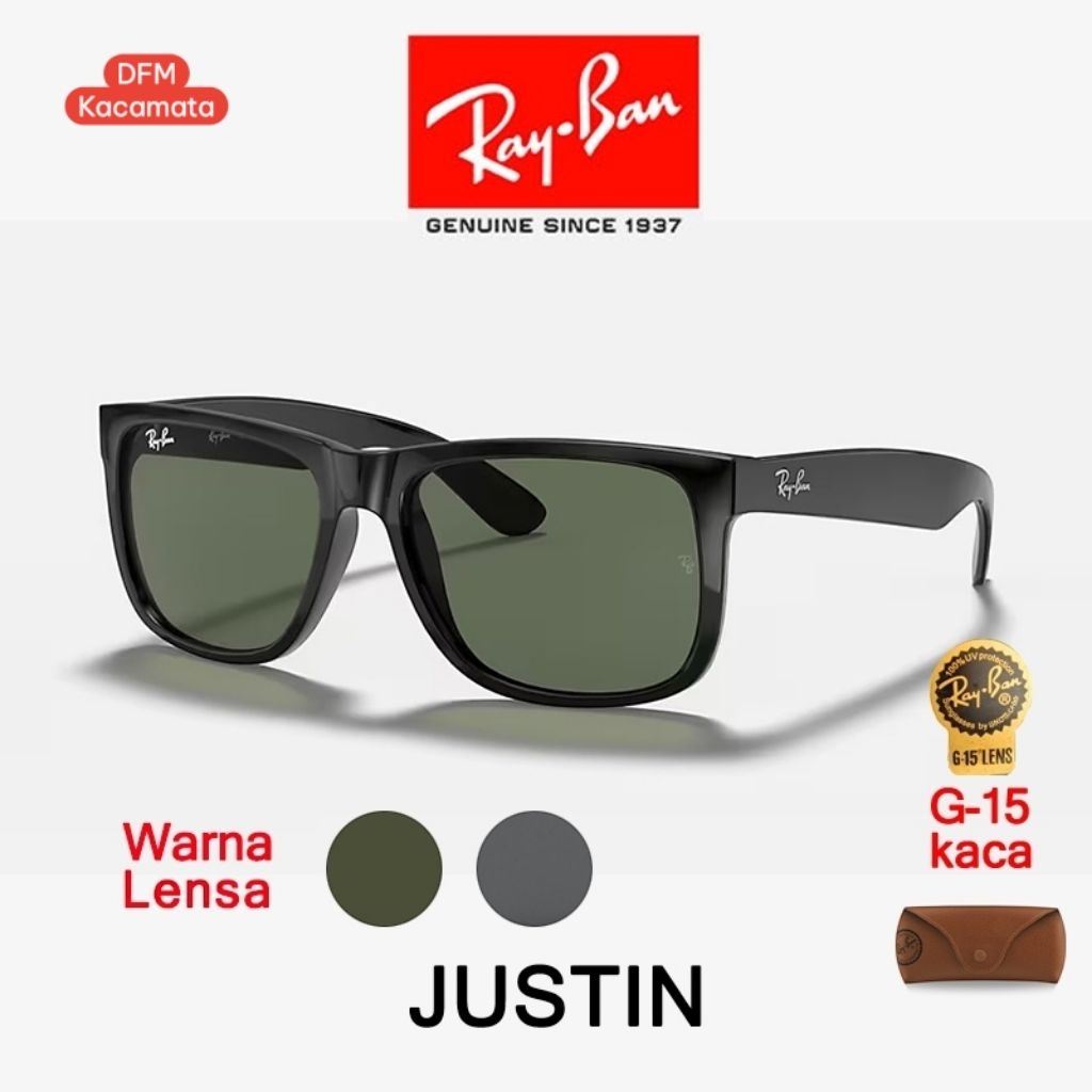 Kacamata Ray-Ban RB6165 Justin Classic Sunglasses Pria Wanita