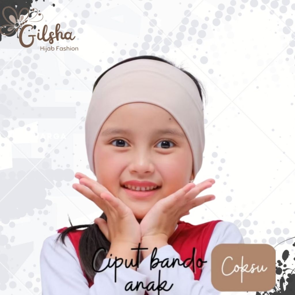 Ciput bandana anak perempuan anti slip anti pusing bahan kaos premium