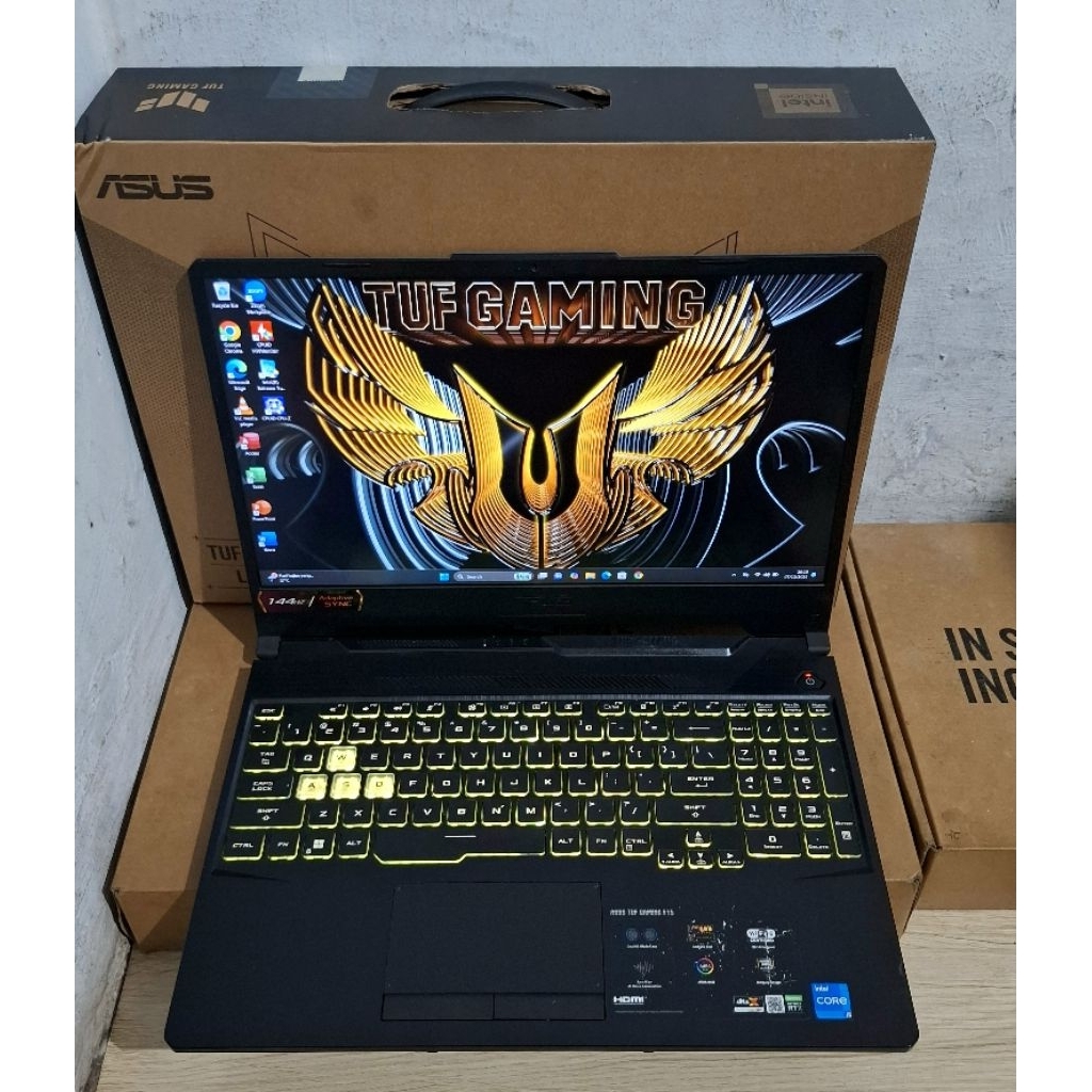 Laptop GamingAsus Tuf F15 Fx506HC Core i5 Gen 11 VGA RTX 3050 FHD IPS 
Ram 16 SSD 512