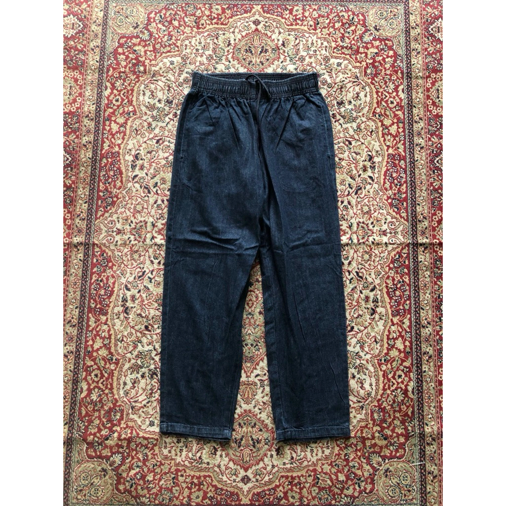 Celana Gu chef denim relaxed pants Casual gu japan vintage denim pants HH223
