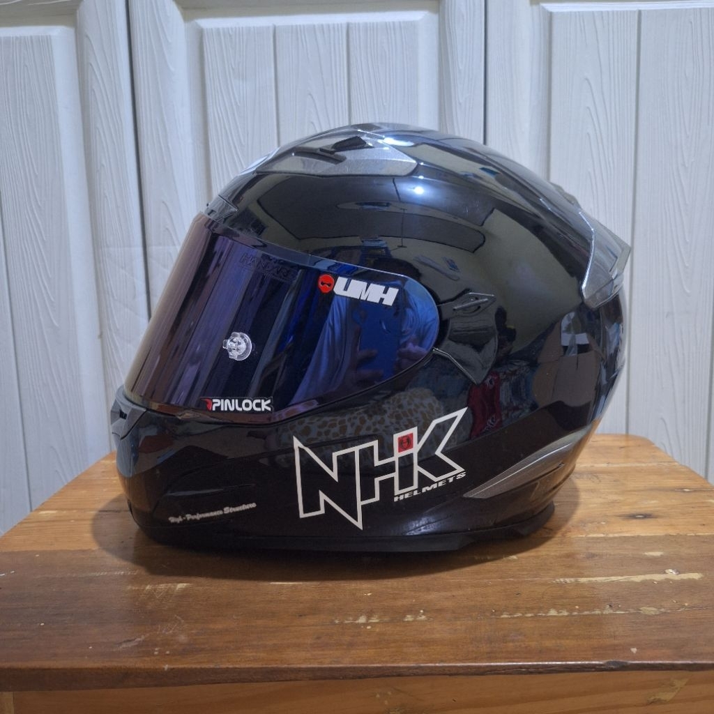 PRELOVED Paket Ganteng Helm NHK Rx9 Black Mat Bekas Like New