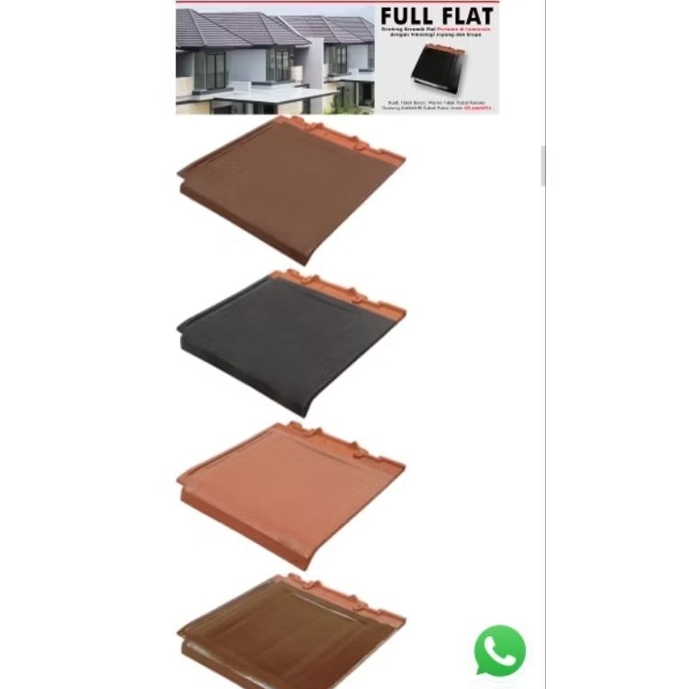 Genteng Kanmuri Full Flat Natural KW.1