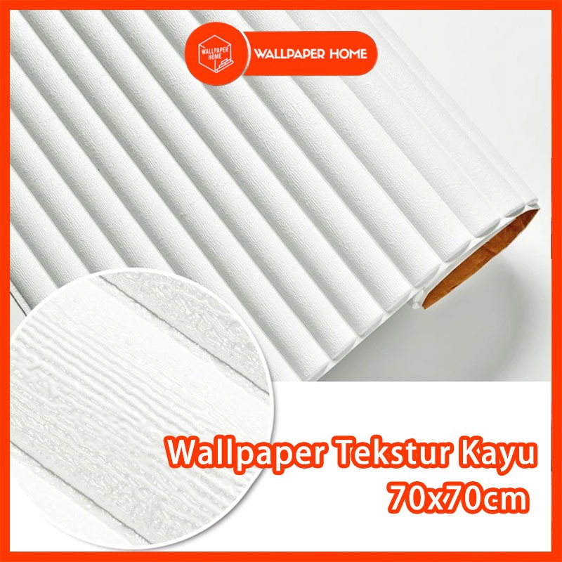 Wallpaper Sticker Dinding Foam Motif 3D Dekorasi Kamar / Motif Kayu Silinder / Stiker Dinding Plafon