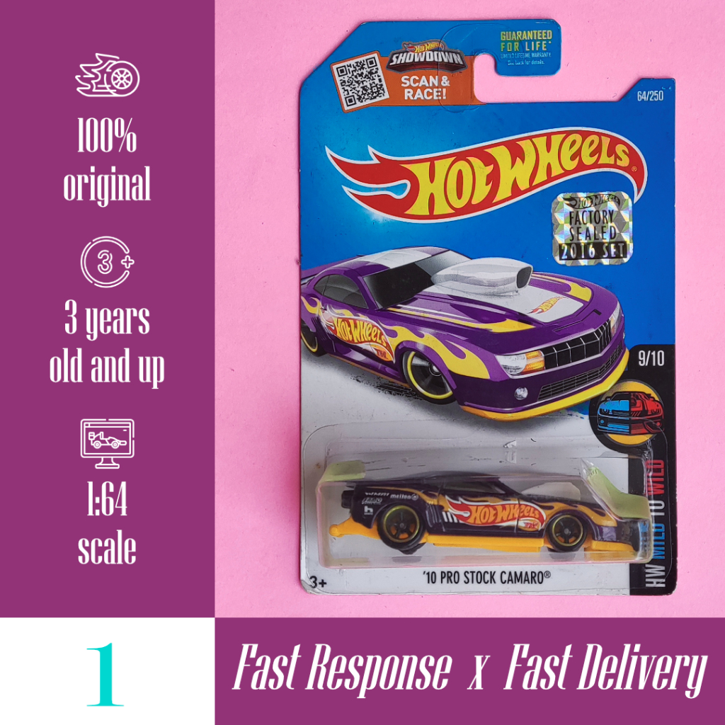 Hot Wheels Regular Mainline Factory Sealed 10 Pro Stock Camaro - (STH)