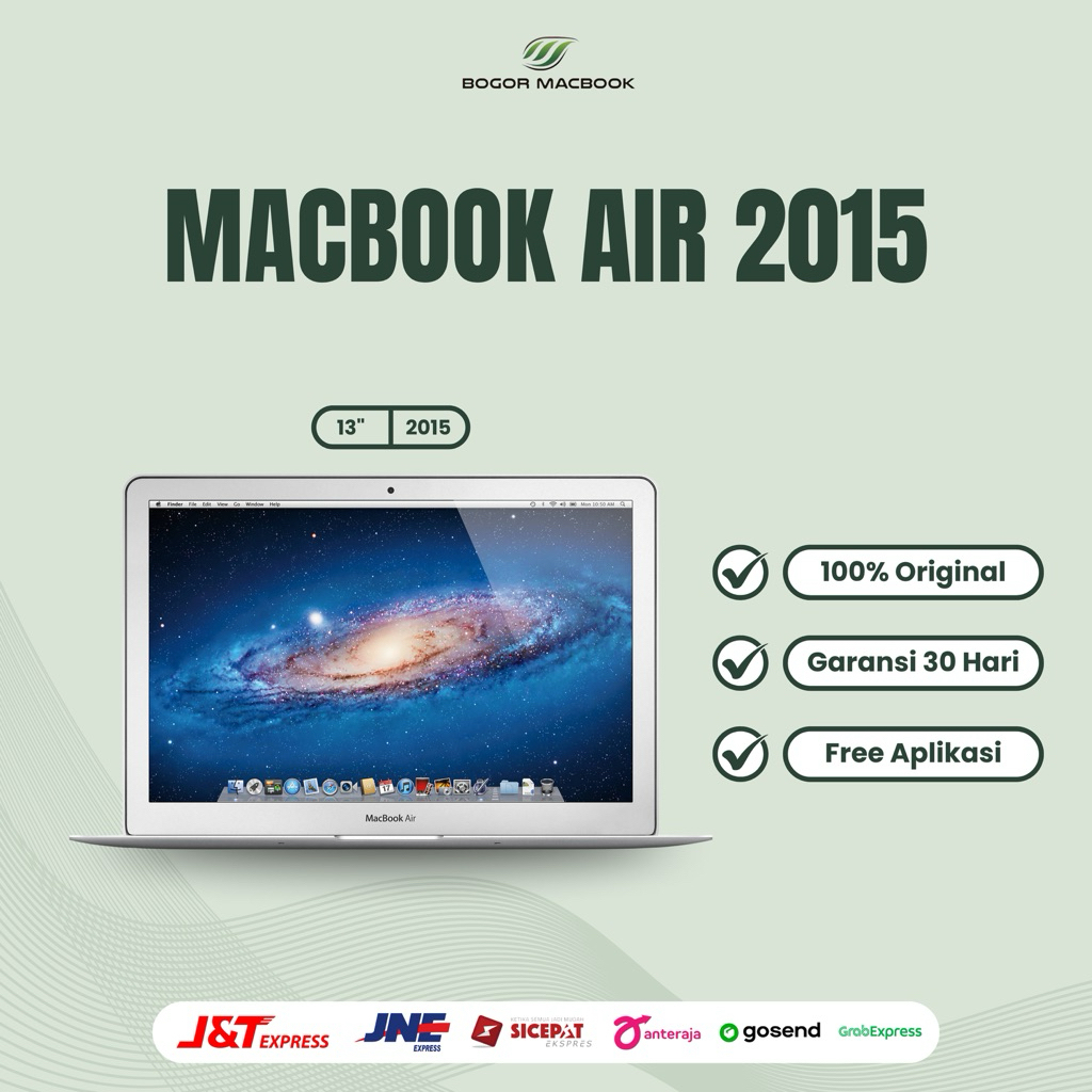 Macbook Air 2015 (13 Inch) || Ssd 128gb/ 256gb Second Original