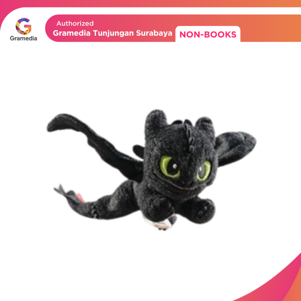 Gramedia Tunjungan : BNS How to Train Your Dragon Toothless Plush Shoulder Doll Night Fury