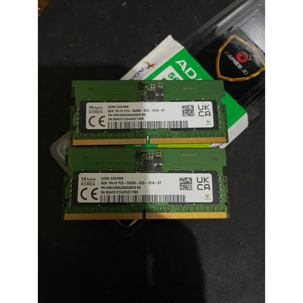 RAM SK hynix DDR5 SODIMM 8GB 2 Keping