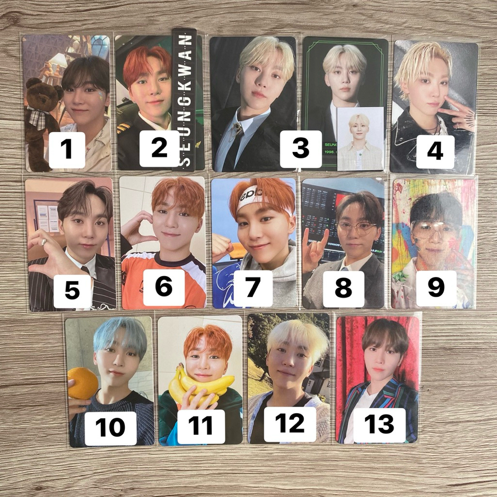 [REPRICE] SEVENTEEN SEUNGKWAN PHOTOCARD OFFICIAL svt pc scoups choi seungcheol kkuma cimumu cheol it