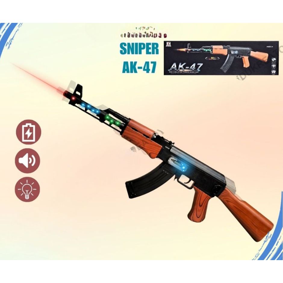 [DCOBRA] Mainan Sniper AK47 Infrared Dengan Suara Dan Lampu
