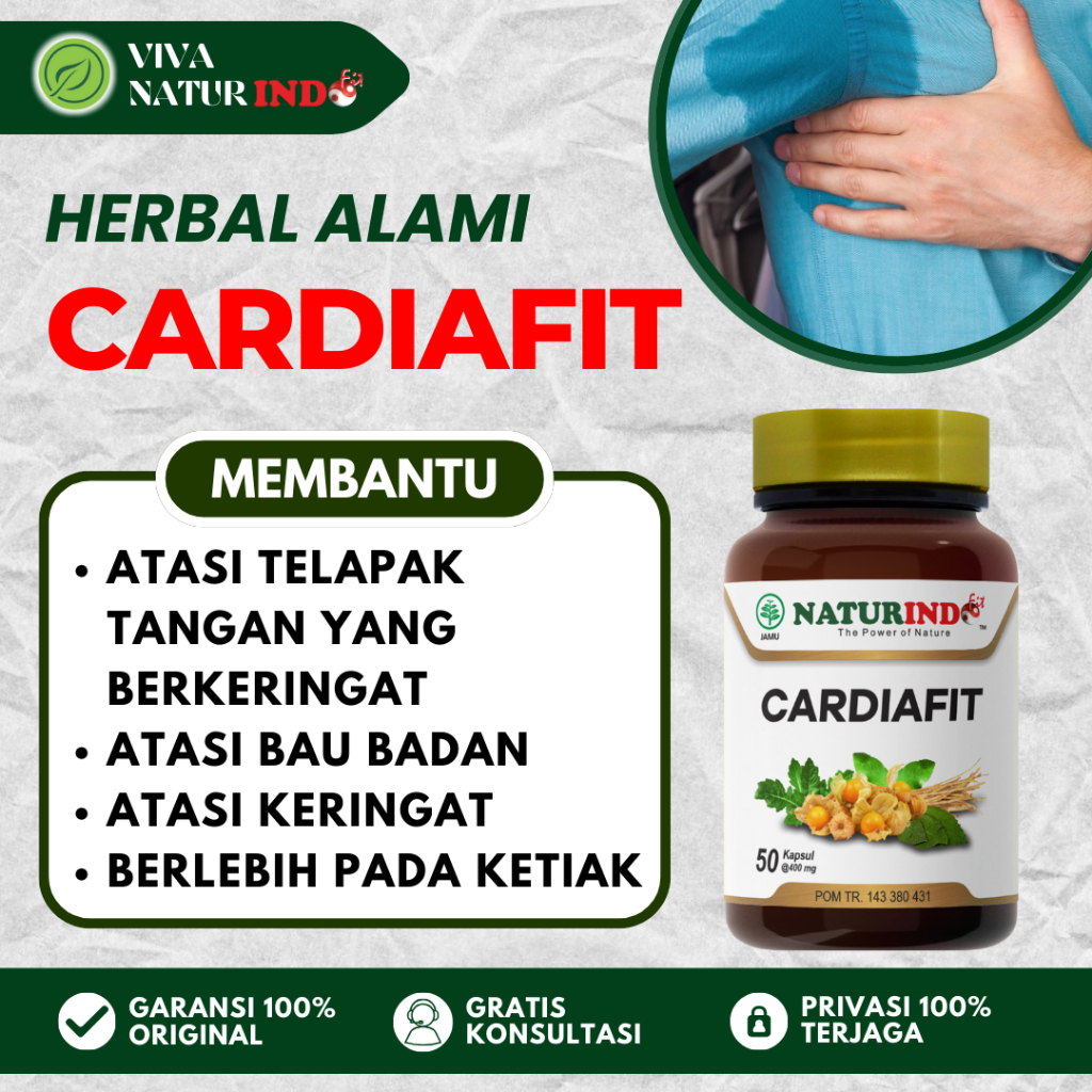CARDIAFIT Obat Bau Badan Ketiak Permanen Keringat Berlebih Hyperhidrosis Tangan Kaki Di Wajah