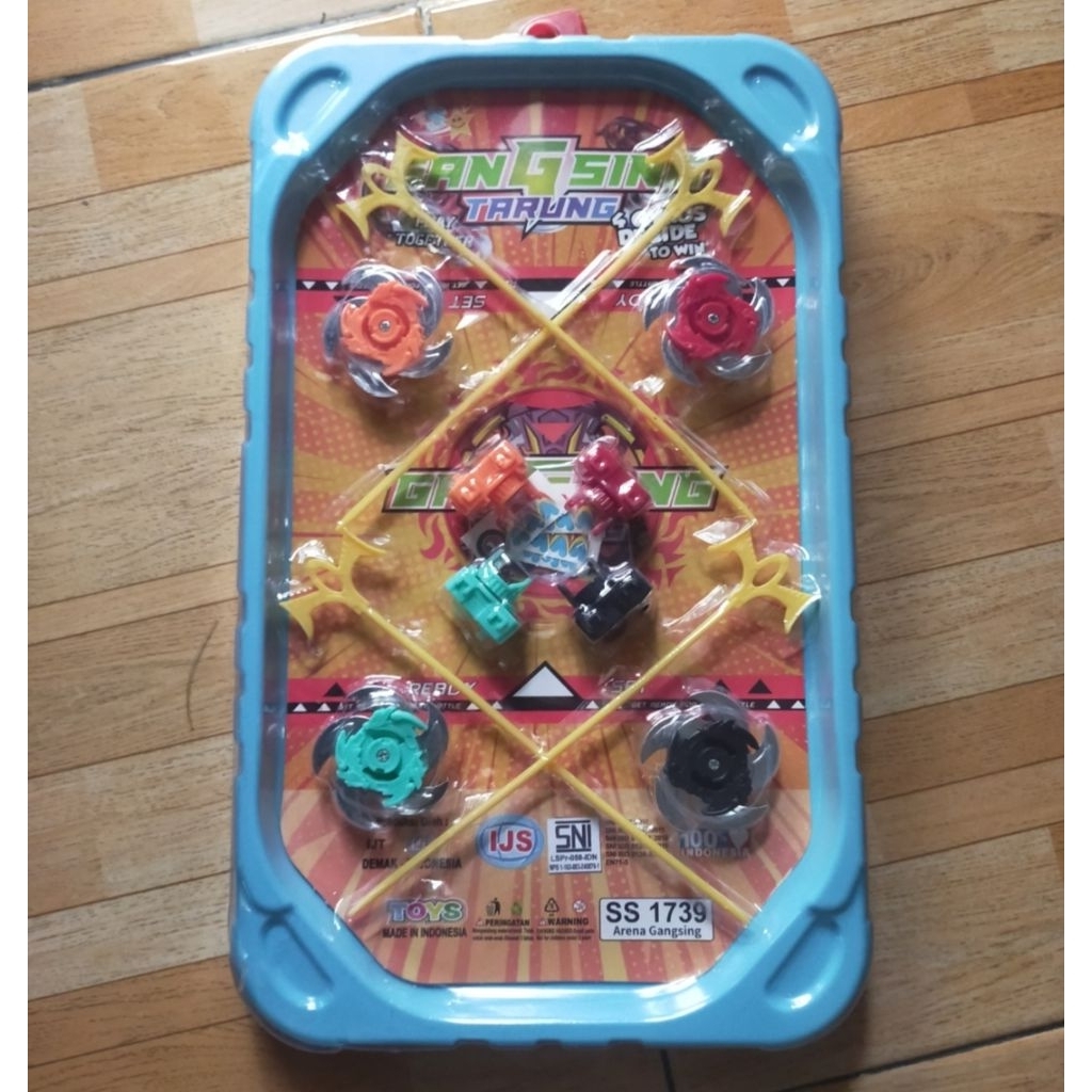 Mainan anak gasing Beyblade metal kecil set isi 4pcs keren gangsing petarung dilengkapi arena murah