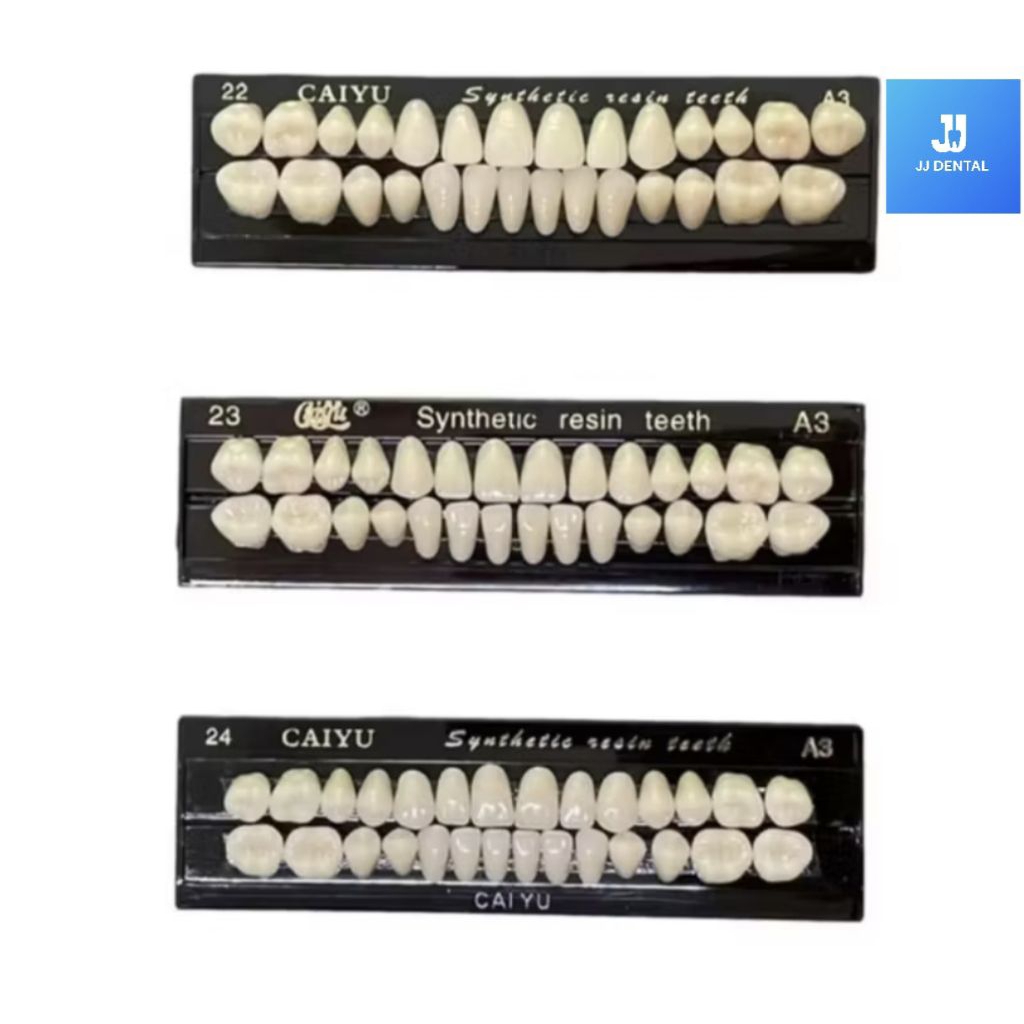 Dental gigi palsu tiruan caiyu fullset Rahang atas/Rahang bawah
