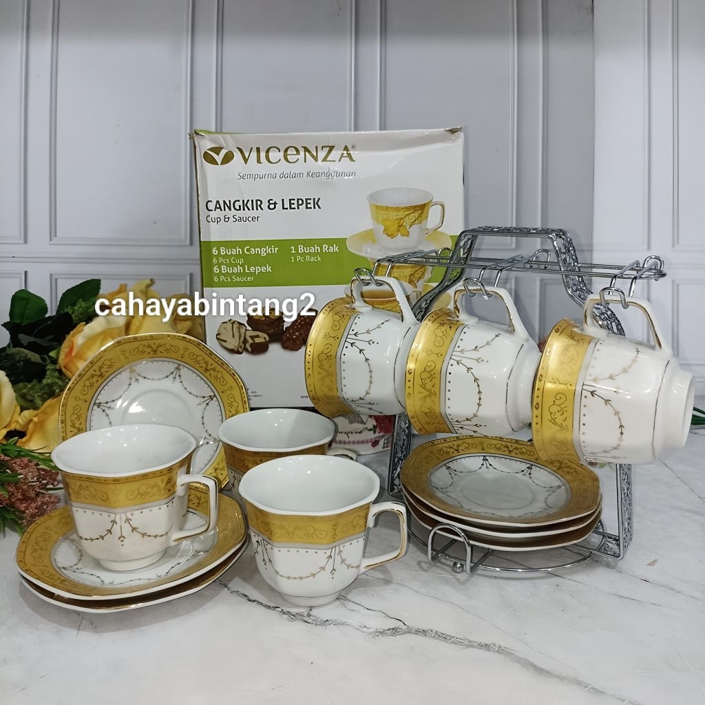 Cangkir Gantung Tatakan Keramik Vicenza C-78-1