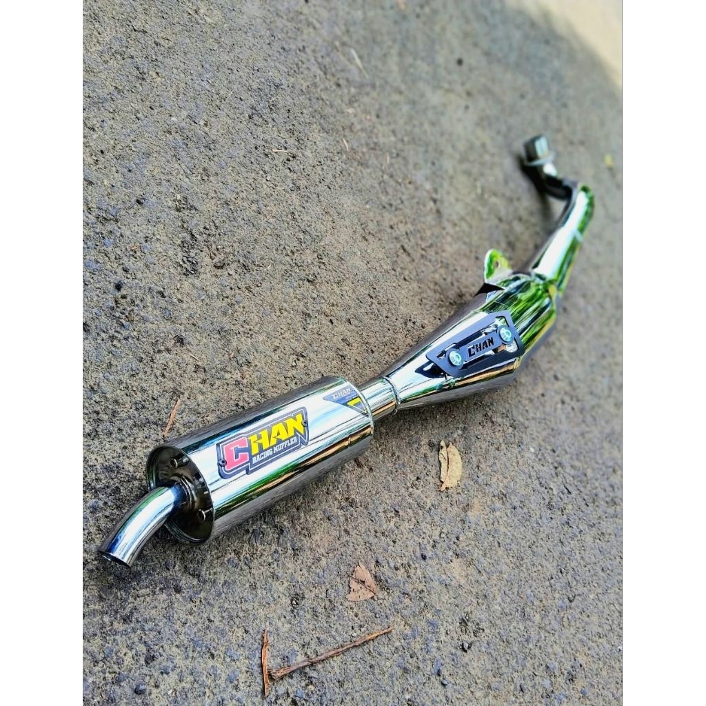 Knalpot standar racing f1zr, f1, f1z full chrome Premium tameng CHAN Racing Best Seller