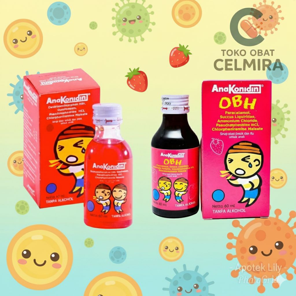 Anakonidin Sirup & Anakonidin OBH 30ml  - Obat Batuk Pilek Anak