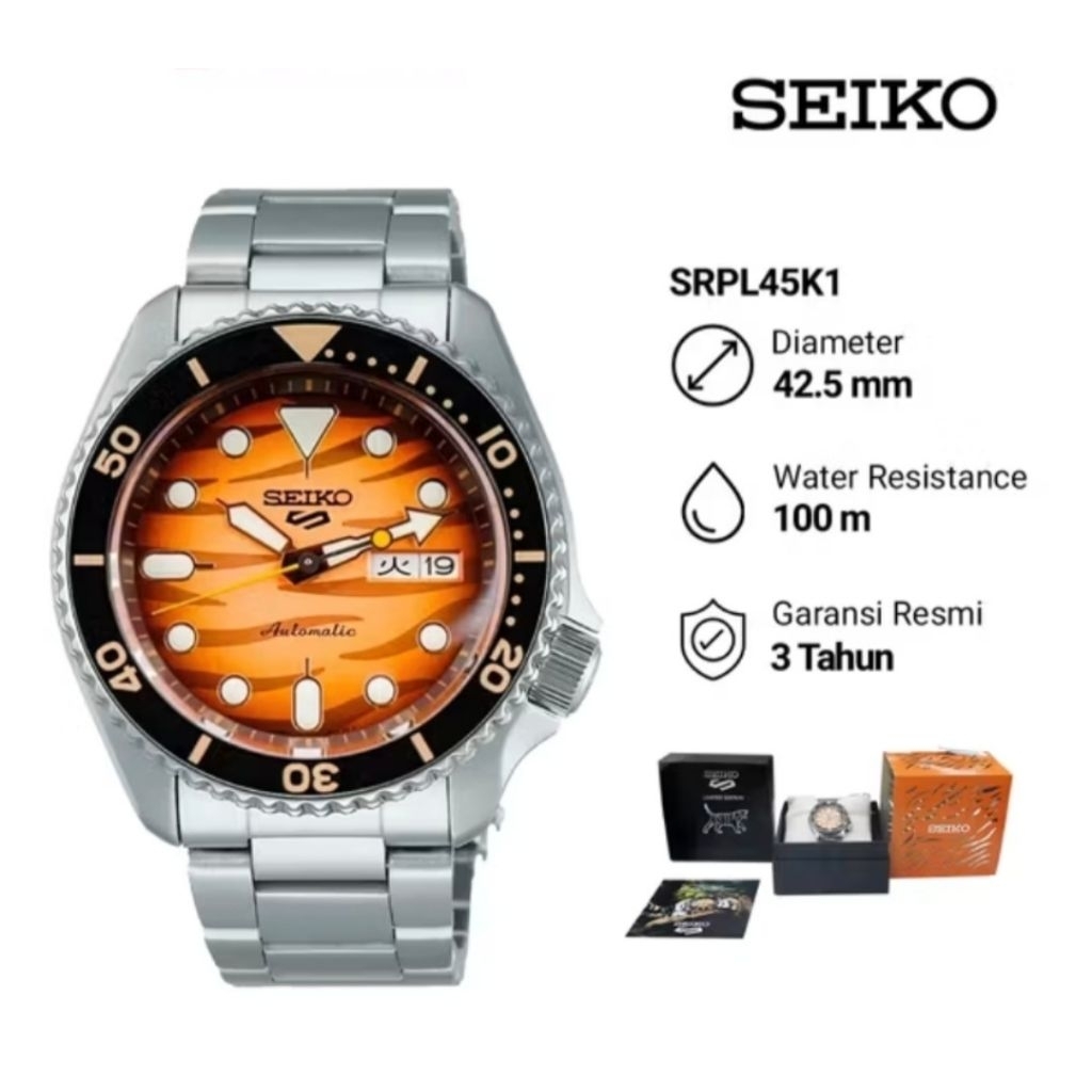 Seiko 5 Sports SRPL45K1 Indonesia Exclusive Model Limited Edition Of 1000 Pcs Inspride By TWC Jam Ta