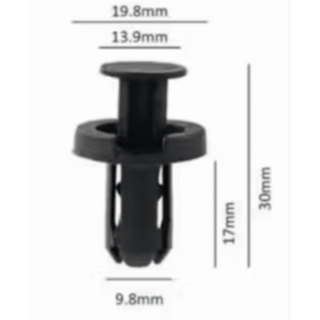 Baut rivet mobil dan motor Universal bahan plastik